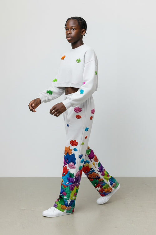 商品名：マルチカラー・モンスターエンブロイダリー セットアップ（スウェット＆ワイドパンツ）